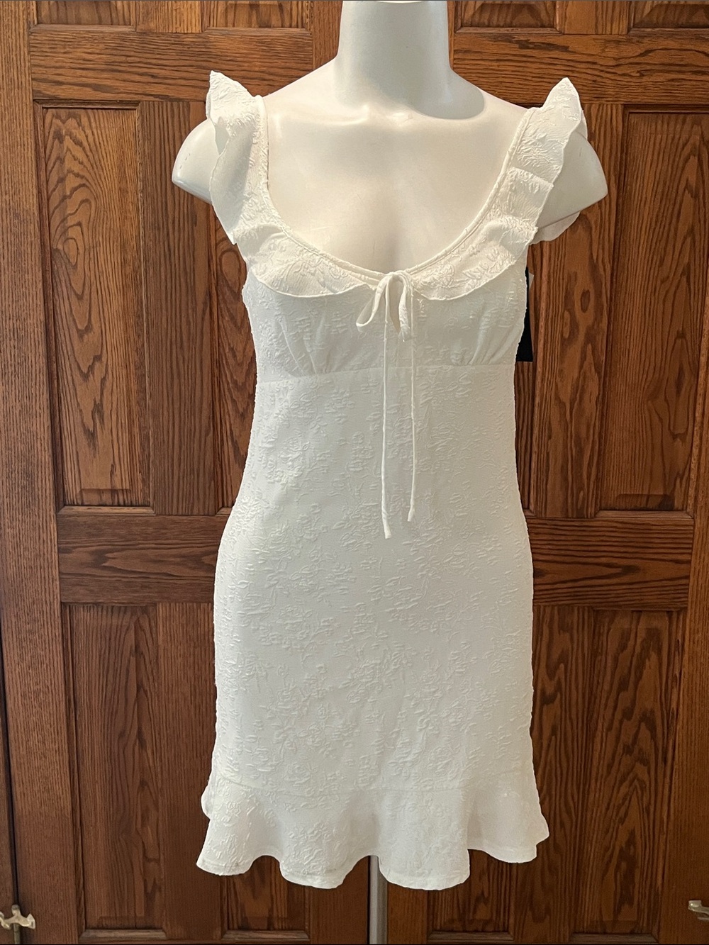 NWT vintage Y2K City Triangles jacquard coquette dress M